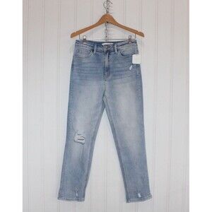 Altar’d State Light Wash Distressed Skinny Ankle Jeans Womens Size 30 Stretch